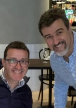 Two men pictured together in the Filigree family photo collection